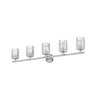 Z-Lite Dover Street 5 Light Vanity, Brushed Nickel & Clear 1934-5V-BN